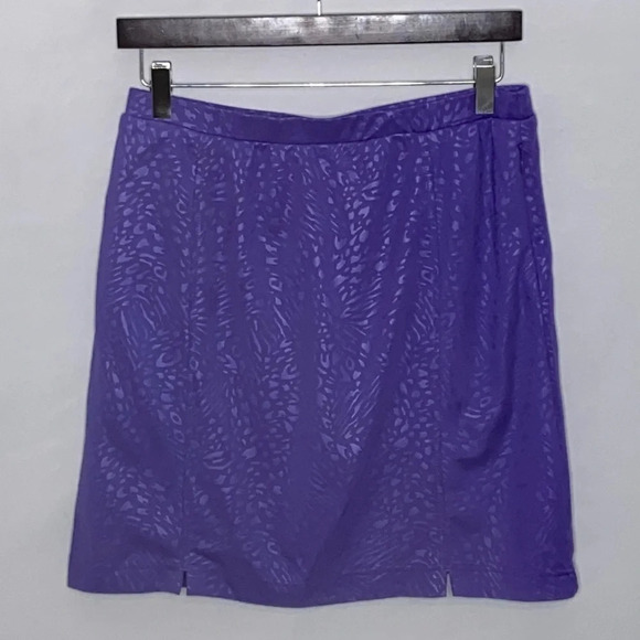 Monterey Club Purple Knit Embossed Golf Skort - Small - Picture 1 of 6